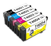DOUBLE D Cartuchos de tinta T40D compatibles con impresoras Epson T40D compatibles con impresoras Epson SC-T2100 SC-T3100 SC-T3100M MFP SC-T5100 SC-T5100M SC-T5100N (T40D1 T40D2 T40D3 T40D3 T40DD3) 4