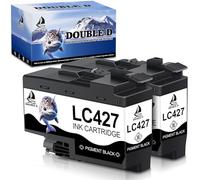 DOUBLE D LC427 Negro Tinta Compatible para Brother LC427 LC427XL Cartuchos de Tinta Reemplazo para Brother MFC-J6955DW MFC-J5955DW MFC-J6957DW MFC-J6959DW HL-J6010DW Impresoras (2 x LC427 Negro)