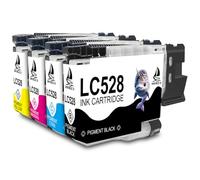 DOUBLE D LC528 - Cartuchos de tinta para impresoras Brother LC528 LC528XL LC-528 compatibles con impresoras Brother MFC-J6760DW MFC-J6960DW MFC-J6975DW MFC-J6977DW (4 unidades)
