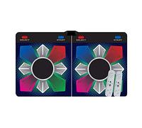 Double Dance Mat Dance Pad Non-Slip Dancer Step Pads Sense Game with Wireless Receiver Remote Controller for TV AV and Video Game
