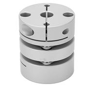 Double Diaphragm Coupling | 10.5Nm Rated Torsion for Servo Motor/CNC Machine/Encoder | Aluminum Alloy & Stainless Steel U Clamp Coupler, OD 44mm
