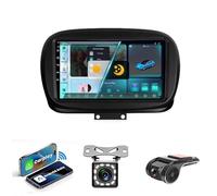 Double DIN Car Stereo Compatible Carplay Android Auto For Fiat 500X 2014-2020 Plug and Play Am FM Car Radio Backup Camera Steering Wheel Control(NF-4 4G 4G+64G)