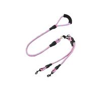 Double Dog Strap, Double Dog Rope, Pet Safety Leash, 360° Rotating Buckle, Sponge Handle Comfort, Outdoor Walking Hiking Running, 130 cm, color verde rosa, 1 pieza