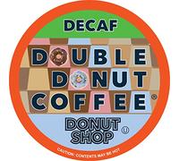 Double Donut Coffee Compra cápsulas de café descafeinado, café tostado medio, cápsulas descafeinadas de una sola porción para máquinas de preparación Keurig K Cup, paquete de 24 (1 pieza)