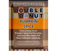 Double Donut - Paquetes de mezcla de chocolate caliente con especias de calabaza, mezcla de cacao caliente con sabor a calabaza, 18 unidades