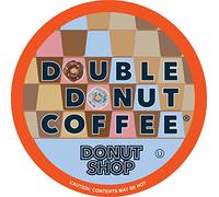 Double Donut Shop - Cápsulas de café, Donut Shop, mezcla de tostado medio, cápsulas individuales para máquinas de preparación Keurig K Cup, paquete de 24 (1 pieza)