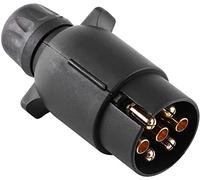 Double Dragon Adaptador de enchufe tipo N de 7 pines para placa de remolque de 12 V, impermeable, para remolque, caravana, camión, RV, remolque de remolque, lámpara de automóvil y conector de luces de