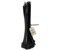 Double Dragon Bridas de nailon PA66 de 9 mm x 400 mm, paquete de 100 unidades | Resistencia a la tracción de 80 kg | Bridas autobloqueantes resistentes a los rayos UV y a la intemperie | CE • RoHS