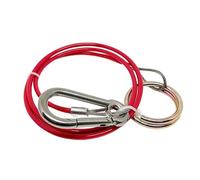 Double Dragon, Cable de acoplamiento de seguridad para caravana de remolque, con anillo de ráfaga resistente, cable de acero inoxidable y mosquetón