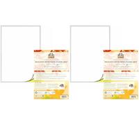 Double Dragon Papel Autoadhesivo Blanco Brillante A4 Imprimible, 50 Hojas, Etiquetas Adhesivas para Impresoras Láser, 1 Etiqueta por Hoja, Ideal para Direcciones, Envíos y Usos Multipropósito