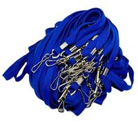 Double Dragon Paquete de 100 cordones planos de alta calidad con gancho en J giratorio de metal, cordón para el cuello de 900 mm x 10 mm para soportes de tarjetas de identificación, insignias de