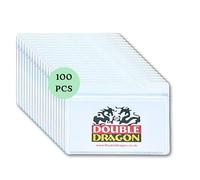 Double Dragon Portatarjetas de identificación transparente, horizontal, 100 unidades