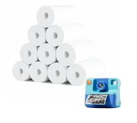 Double Dragon, Rollos de Papel Térmico Premium 57 x 25 mm para Cámaras Instantáneas Infantiles y Máquinas de Tarjeta PDQ - Impresión de Recibos, Sin BPA y Sin Tinta [Paquete de 10]