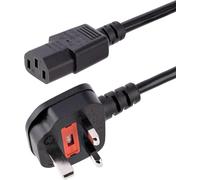 Double Dragon UK 3-Pin Plug to IEC C13 Power Cable - 2 Metre | 10A Fused BS1363 Plug | VDE Certified H05VV-F 3G 1.0mm² Copper Core | CE & BS Approved Black PVC Kettle Lead for PC, Monitor, Printer etc