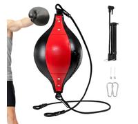 Double End Bag Boxing - Adjustable PU Leather Punching Ball for Speed Training, Reflex with Core Workout Function, Portable Punch Bag for Fitness Gym Exercise, 12.99x7.48x7.48 in