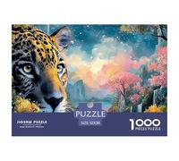 Double Exposure of A Jaguars 1000 Stück Ökopapier Puzzle Kitten Lebendige Bilder Familienspiel Puzzles Als Wohnaccessoires 52x38cm/1000pcs