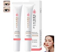 Double Eyelid Styling Cream,Double Eyelid Shaping Styling Cream,Waterproof Invisible Double Eyelid Shaping Cream,Double-Fold Eyelid Cream,Invisible Eyelid Shaping Gel with Y Stick (2 Pcs)