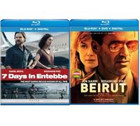 Double Feature Film: Beirut & 7 Days in Entebbe [Blu-ray, 2-Pack] Jon Hamm, Daniel Bruhl
