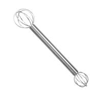 Double-Head Cream Whipper Blender, Stainless Steel Miso Muddler for Stirring, Mixing Tool for Eggs, Sauces, Soup, Salad, Kitchen Cooking, Home, Cocktail, Batters, 7.87x1.38 Inches