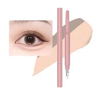Double Head Eye Brightener, Under Eye Liner Silkworm Pen, Makeup Tool Stick, Long Lasting Smooth Cosmetic, for Women Girls Mothers Travel Home Daily Face Cosmetics Beauty