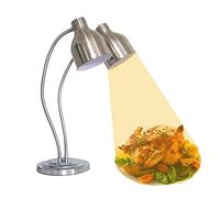 Double Head Food Heat Lamp, 500W Electric Food Heater with 360° Adjustable Heads, Ideal for Restaurant Buffet and Kitchen Use