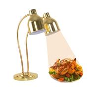 Double Head Food Heat Lamp, 500W Electric Food Heater with 360° Adjustable Heads, Ideal for Restaurant Buffet and Kitchen Use