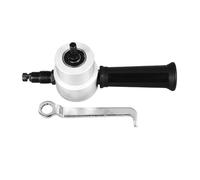 Double Head Sheet Metal Nibbler Cutter, Alloy Metal Cutting Tool with 360° Adjustable Heads, for Electric or Pneumatic Drill (8mm), Cuts Iron, Stainless Steel, Copper, Aluminum up