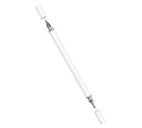 Double-Head Touchscreen Pen | ABS with Transparent Disc Tip, Black White Gold 14x1x1cm, 2-in-1 Writing Tool for Smartphones Tablets Capacitive Screens Paper, Precise