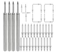 Double Headed Baseboard Nails, Seamless Nails Double-Headed Screw Solid Wood Baseboard, Invisible Doubles Headeds Nails With Sleeve Tool, For Installing Skirting Boards(400pcs)