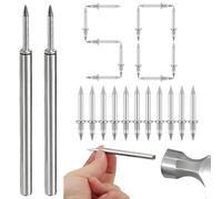 Double Headed Baseboard Nails, Seamless Nails Double-Headed Screw Solid Wood Baseboard, Invisible Doubles Headeds Nails With Sleeve Tool, For Installing Skirting Boards(50pcs)