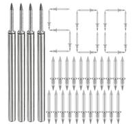 Double Headed Baseboard Nails, Seamless Nails Double-Headed Screw Solid Wood Baseboard, Invisible Doubles Headeds Nails With Sleeve Tool, For Installing Skirting Boards(500pcs)