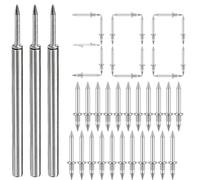 Double Headed Baseboard Nails, Seamless Nails Double-Headed Screw Solid Wood Baseboard, Invisible Doubles Headeds Nails With Sleeve Tool, For Installing Skirting Boards(300pcs)