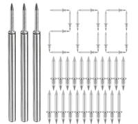 Double Headed Baseboard Nails, Seamless Nails Double-Headed Screw Solid Wood Baseboard, Invisible Doubles Headeds Nails With Sleeve Tool, For Installing Skirting Boards(200pcs)