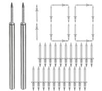 Double Headed Baseboard Nails, Seamless Nails Double-Headed Screw Solid Wood Baseboard, Invisible Doubles Headeds Nails With Sleeve Tool, For Installing Skirting Boards(100pcs)