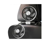 Double Headed Car Fan 3 Speeds, TwoLevel Light, USB for Saloon