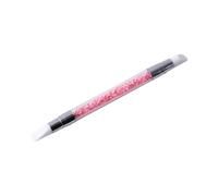 Double-Headed Silicone Nail Brushes, Dot Pen Nail Art Set,Nail Design Pens Gel Carving Brush Rhinestone Double Manicure Tools For Gel Nails Design Nails Art (A)