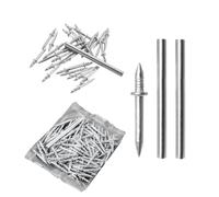 Double-Headed Skirting Thread Seamless Nail Non Marking, Invisible Double Headed Skirting Nails for Baseboards Hanging Pictures (200pcs)