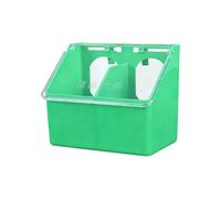 Double Hole Bird Dispenser - Outdoor Pigeon Feeding Box, Poultry Grain Container | Backyard Farm Aviary Feeding Station Unit, Durable Food Storage Distribution Equipment with Parakeet Quail