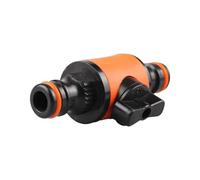 Double Hose Coupler, Garden Hose Connector, Shut Off Valve Quick Connect Disconnect Adapter Fittings for Gardens, Irrigation, Watering, Car Cleaning, Outdoor Use, ABS Build