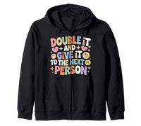 Double It and Give It To The Next Person Internet Trend - Sudadera con Capucha