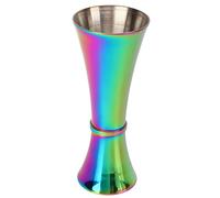 Double Jigger 304 Stainless Steel, Bar Measuring Jigger with Wide Opening and Glossy Finish, Dual - Sided Cocktail Measuring Tool for Accurate Alcohol Pouring at Home or Profession (Vistosa)