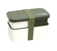 Double Layer Box - Food Grade 1450ml | Japanese Style Stackable Lunch Box 2 Tier Container With Cutlery Utensil Set Sealing Strap | Portable Meal Prep Bowl For Adults Work College School Travel