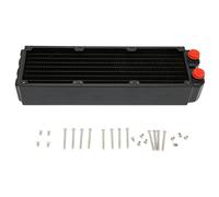 Double Layer Copper Radiators, CPU Copper Heat Sink, 45mm Thick 8 Pipes High Performance Copper Heat Exchanger with G1/4in Thread, Low Noise Radiators for Liquid Cooling System