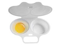 Double Layer Egg Poacher Bowl Microwave Cooker With Water Filter Design