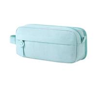Double Layer Pencil Case, Stationery Pouch Compartments, Large Capacity Organizer for Boys, Girls, and Journaling Supplies,Pencil Case Double Layer Stationery Pouch,Multifunctional Journaling, azul