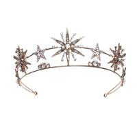 Double Layer Rhinestone Star Crown - Korean Style Headband for Forest Princess Theme, talla única, Agar