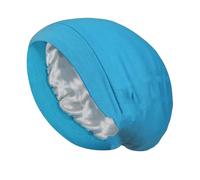 Double Layer Sleeping Cap Sets Head Cap Women Chemioherapy Caps Europe and The States Hot Men's Elastic Wrap Headcap Capnet Running Mujer Invierno, azul, Talla única