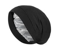Double Layer Sleeping Cap Sets Head Cap Women Chemioherapy Caps Europe and The States Hot Men's Elastic Wrap Headcap Capnet Running Mujer Invierno, Negro , Talla única