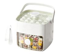 Double Layer, Tray Grid Silicone, 16x14.5x15cm/6.3x5.71x5.91 Inches, Ice Maker with Storage Bin Lid Set for Freezer Use, Food Grade Material Container, Ices Box for Drinks Whiskey Coffee