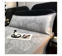 Double Long Pillowcase Summer Cool Ice Silk Available In Sizes of 48x100/48x120/48x150/48x180cm(Baihepenghua-hui,48x100cm 1pcs)